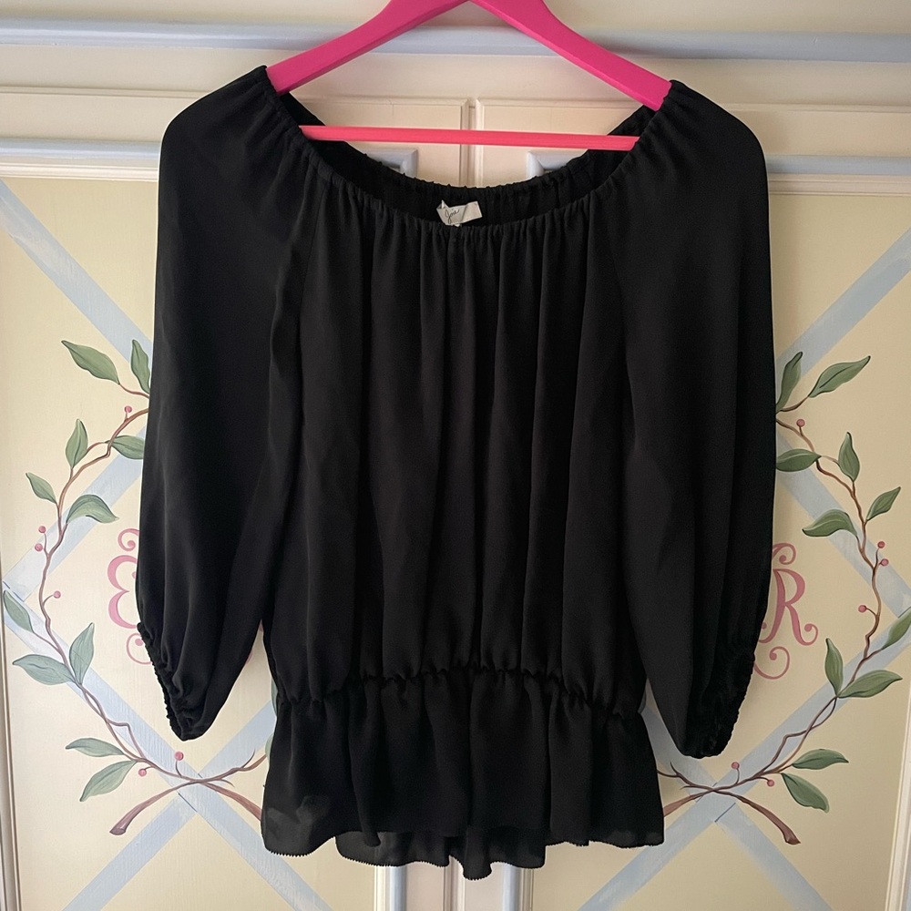 Joie Black Silk Blouse